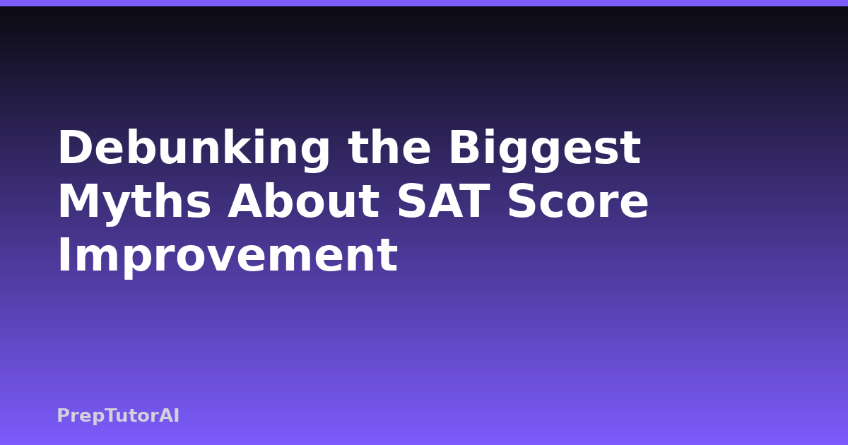 Debunking the Biggest Myths About SAT Score Improvement
