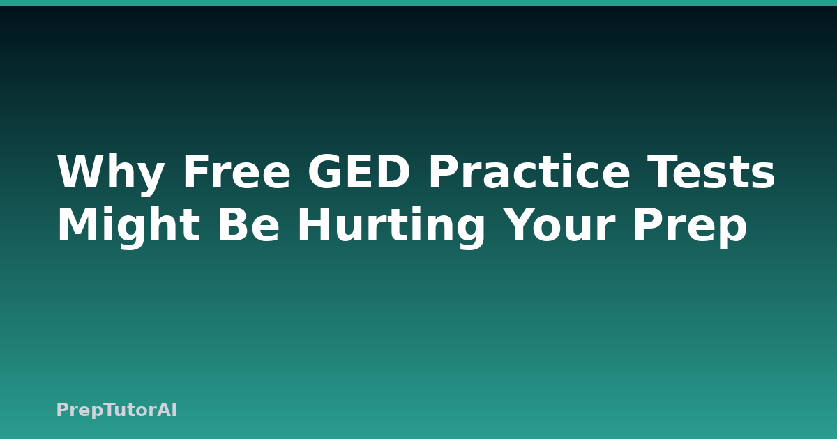 Why Free GED Practice Tests Might Be Hurting Your Prep